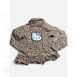 Hello Kitty Leopard Print Jean Jacket for Kids